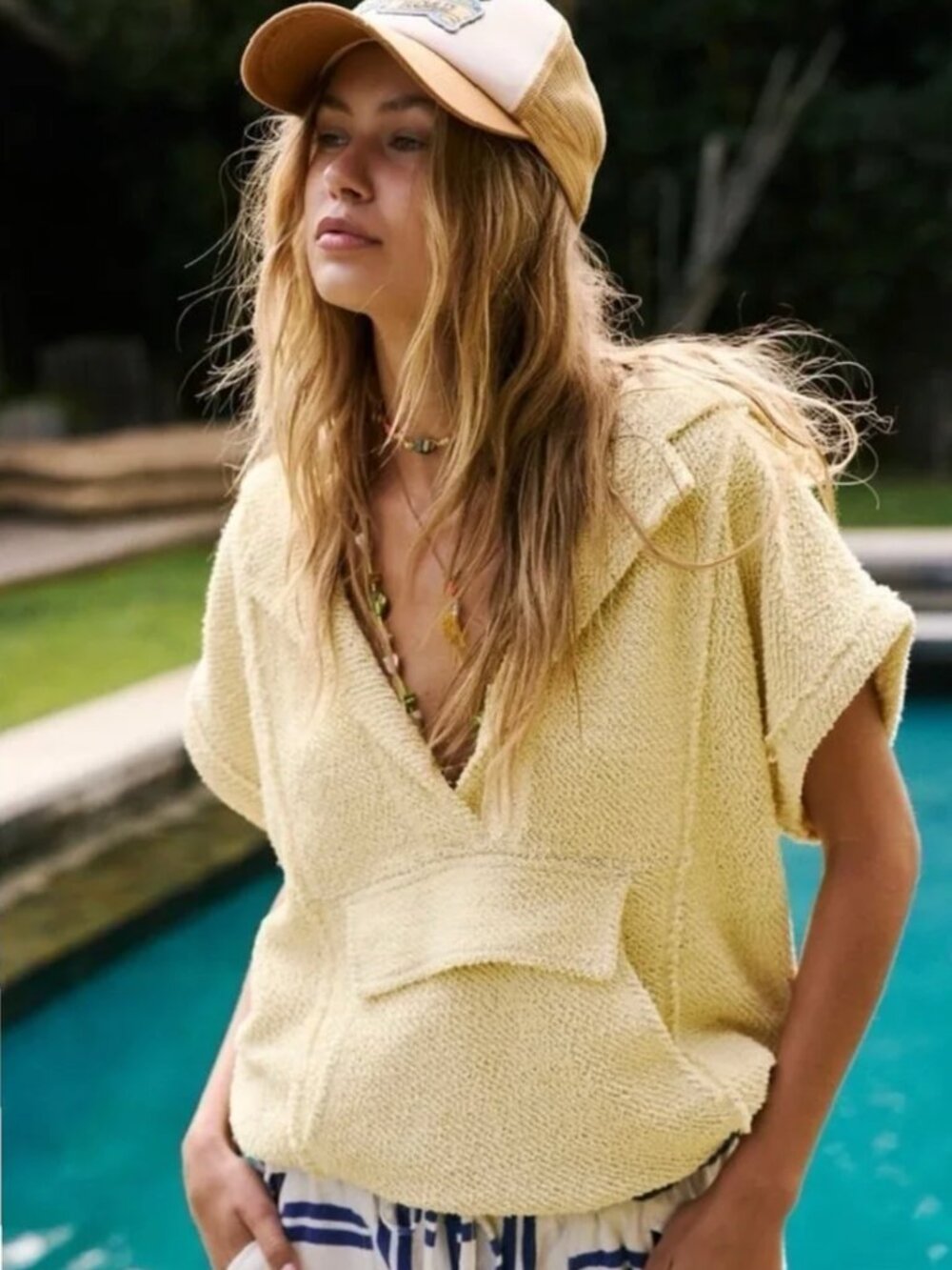 Free People Beach Leon Hoodie Terry Swim Cover